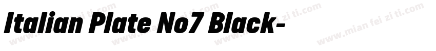 Italian Plate No7 Black字体转换